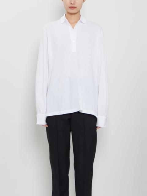 SETCHU Origami Cotton Polo Shirt — White