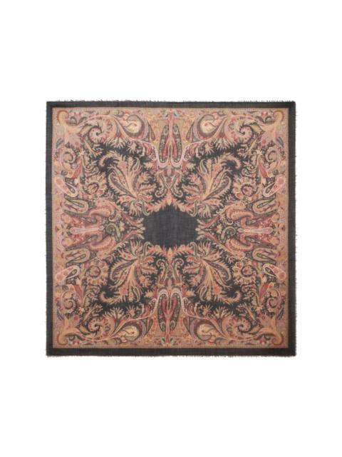 paisley-print cashmere scarf