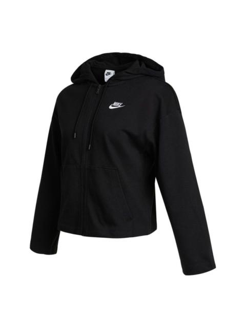 Nike (WMNS) Nike Sportswear Jsy Fz Hoodie Jacket Black CJ3753-011