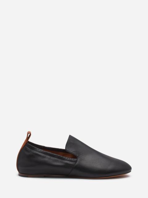 LEATHER BALLERINA LOAFERS