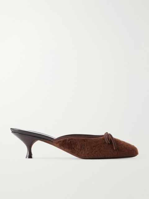 herbert levine 24/7 50 Bow-detail Shearling Mules