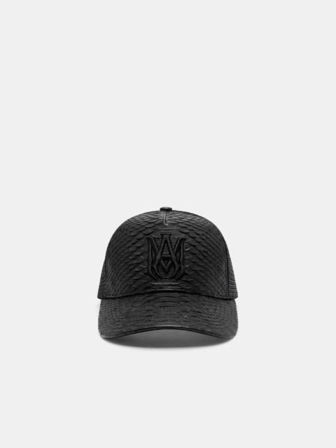 AMIRI PYTHON EMBOSSED MA TRUCKER HAT