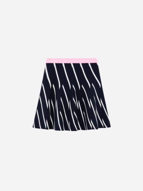 MSGM Striped techno piqué skirt