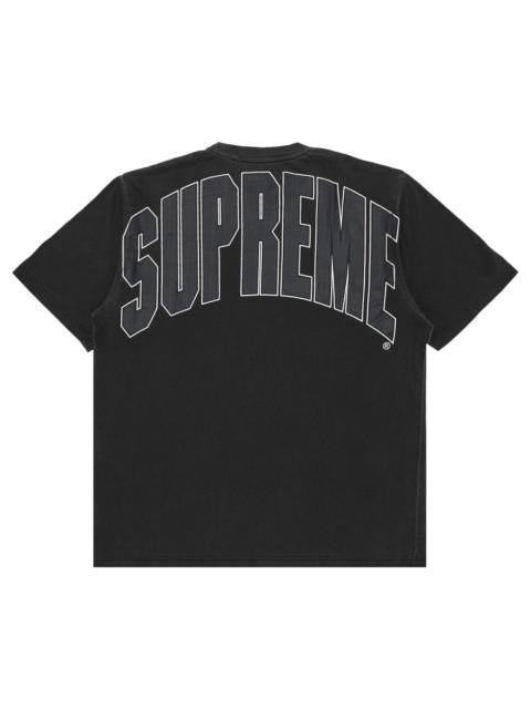即納★Supreme★OVERPRINT KNOCKOUT S/S TOP★FW23KN69 BLACK Supreme Overprint Knockout S/S Top Black Men's - FW23 - US