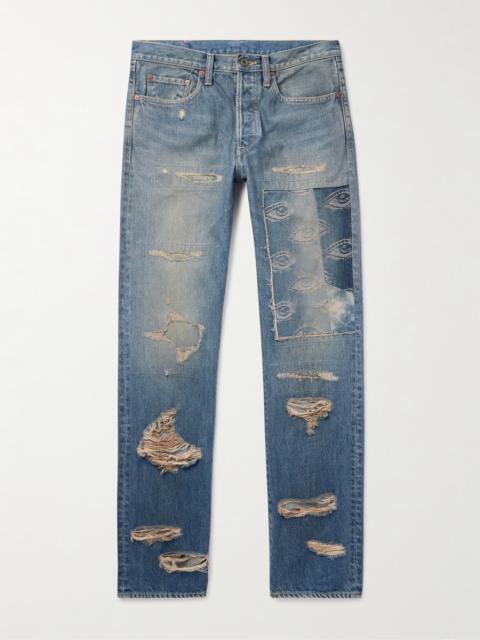 Kapital Monkey CISCO Speakeasy Slim-Fit Distressed Denim Jeans