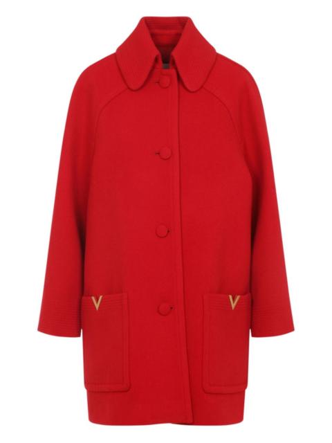 Valentino button-fastening wool coat