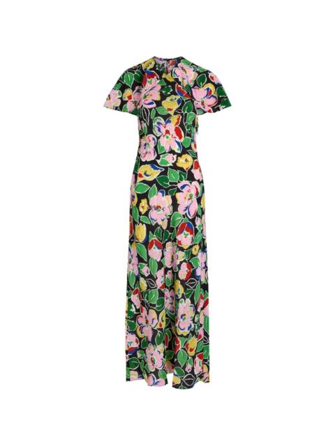 RIXO Aryella floral-print midi dress