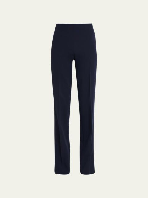 AKRIS Carole Straight-Leg Wool Double-Face Pants
