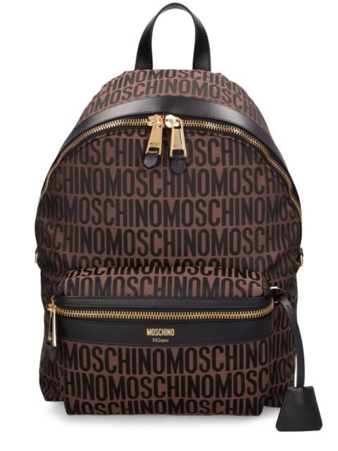 Moschino logo nylon jacquard backpack