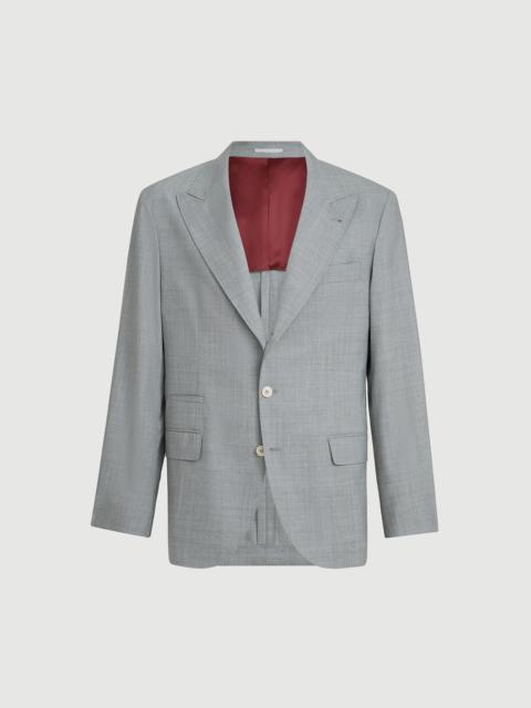 Brunello Cucinelli Virgin wool fresco deconstructed blazer with peak lapels