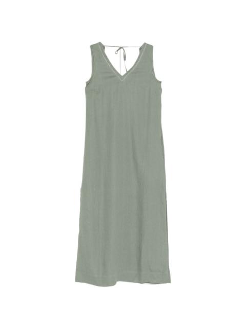 PESERICO V-neck sleeveless midi dress