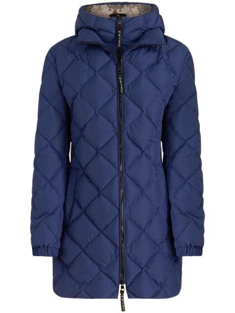 Etro zipped hooded puffer jacket