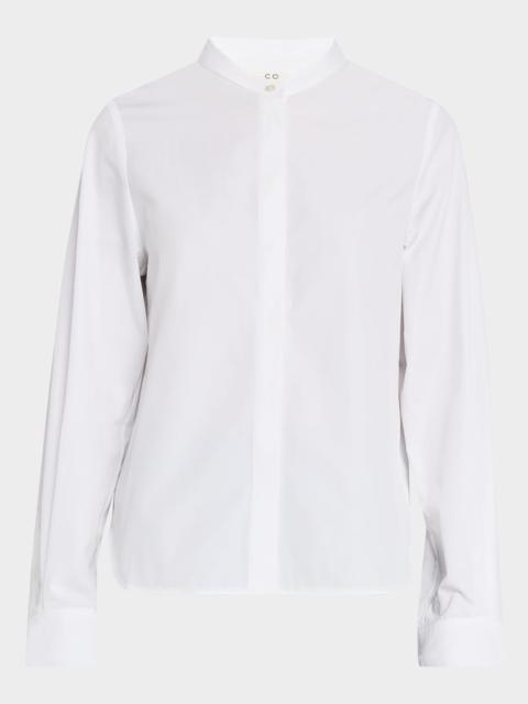 CO Stand-Collar Cotton Shirt