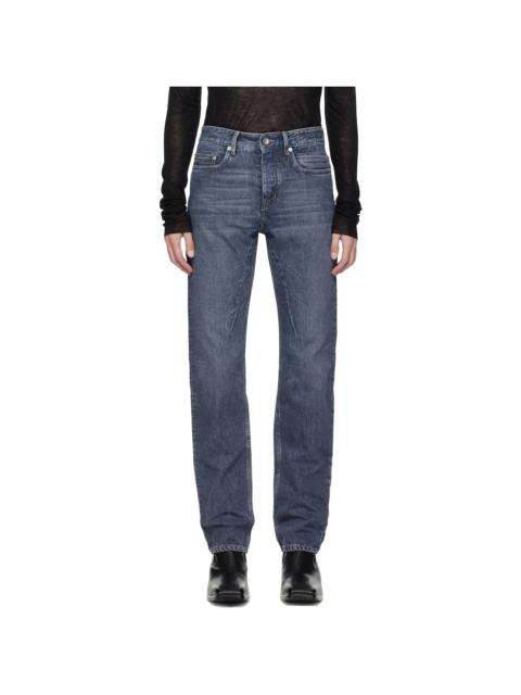 Rick Owens DRKSHDW Blue Concordians Fog Cut Jeans