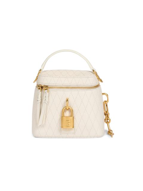 Balmain Women's Pulse Leather Vanity Bag - Creme