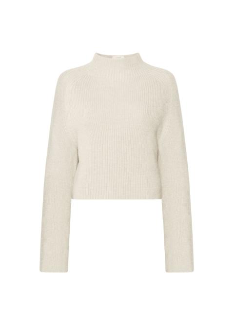 LAPOINTE Wool Cropped Raglan Sweater