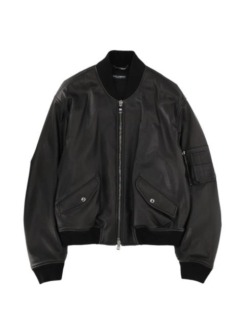 Dolce & Gabbana zip-up leather jacket