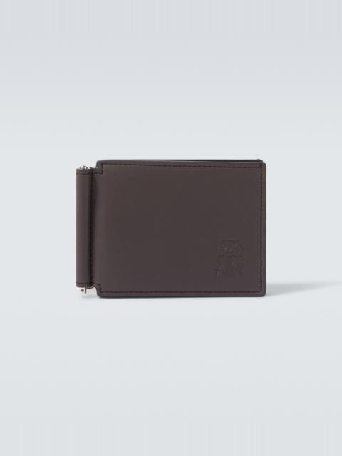 Brunello Cucinelli Logo debossed leather wallet