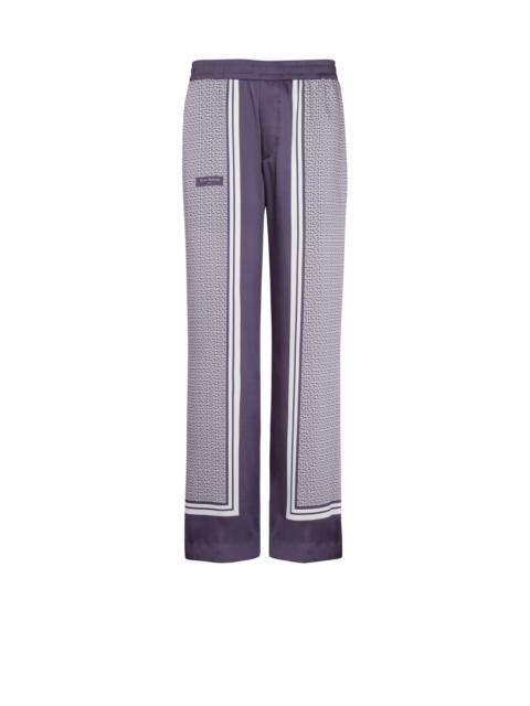 Monogrammed casual trousers