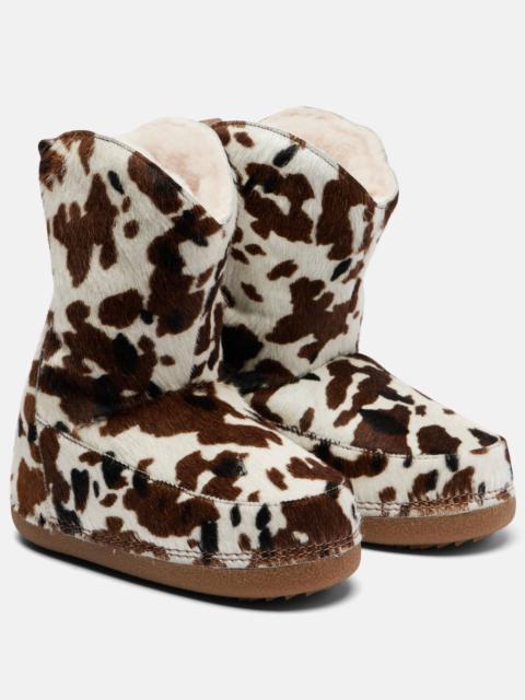 INUIKII Cowboy calf hair snow boots