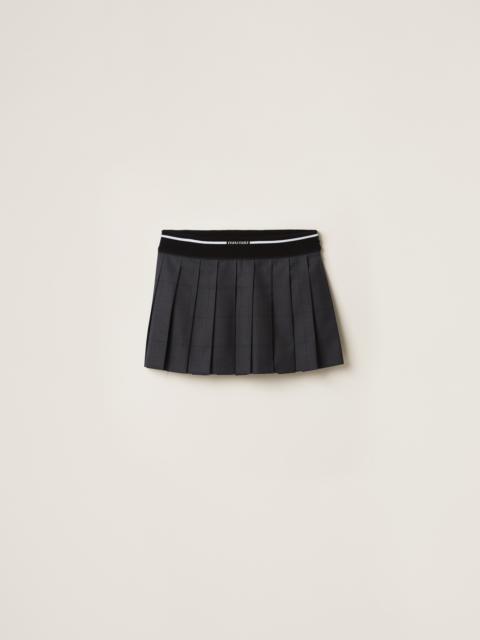 Miu Miu Glen plaid mini skirt