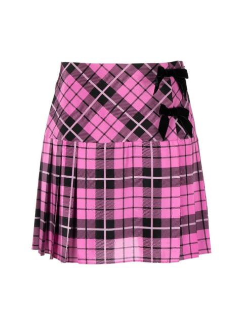 Alessandra Rich plaid pleated mini skirt