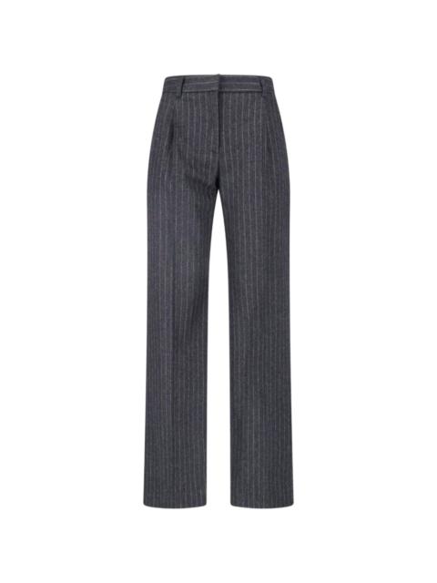LARDINI pinstripe-print pleated trousers
