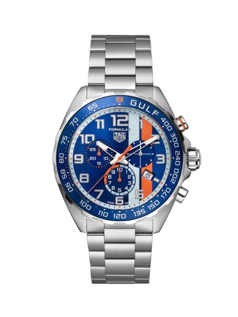 TAG Heuer Men's Formula 1 X Gulf Chroxgulf Stainless Steel Chronograph Watch - Blue