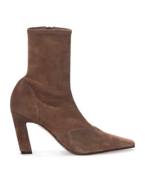 KHAITE SUEDE ANKLE BOOT WITH HEEL