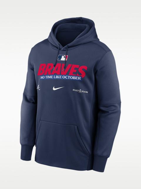 Nike Atlanta Braves 2026 Postseason Authentic Collection Men's Nike Therma-FIT MLB Pullover Hoodie