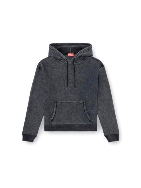 Diesel HOODIE IN TEXTURED COTTON MESH