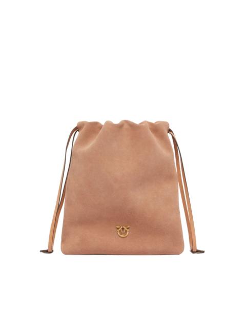 PINKO drawstring suede bag