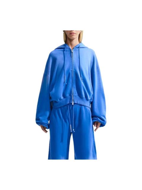 Nike (WMNS) Nike Energy Studio Fleece Hoodie 'Blue' IM6092-405