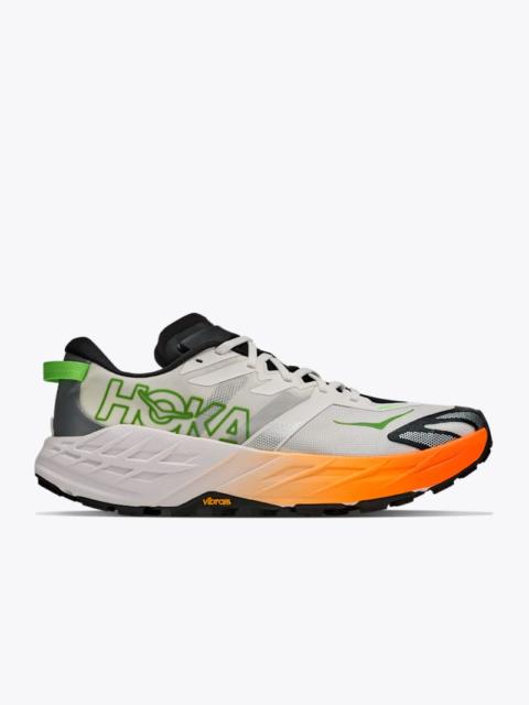 HOKA Men's Speedgoat 7 Shoes in Frost/Neon Tangerine