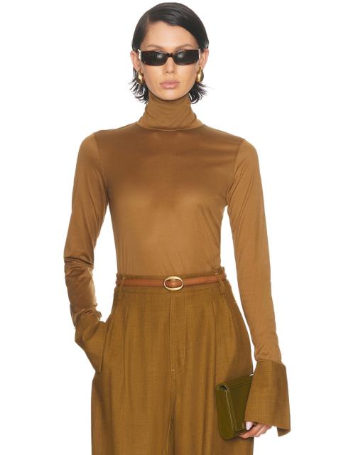 DARKPARK Nora Wool Cuff Long Sleeve Crewneck Top