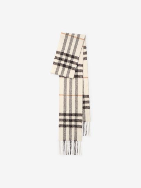 Burberry Narrow Sparkle Check Cashmere Scarf