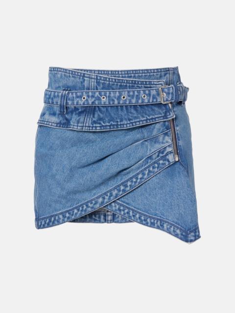 Isabel Marant Siyen wrap cotton denim miniskirt