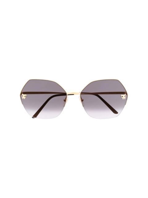 Cartier geometric-frame gradient-lense sunglasses