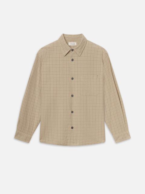 Linen Blend Plaid Shirt