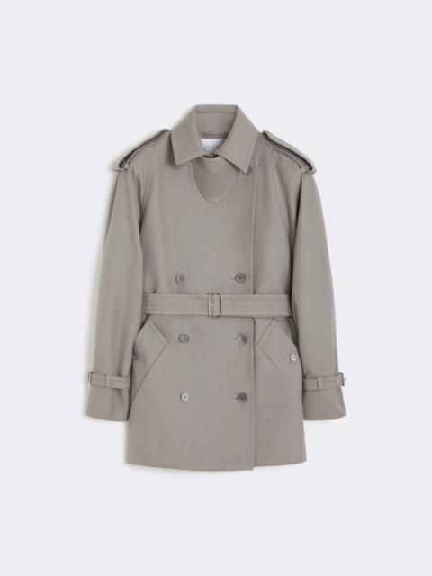 Max Mara CACIO Short cotton duster coat - MEDIUM GREY