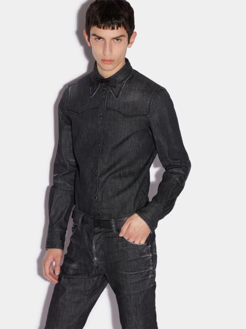 IBRA BLACK ON BLACK WESTERN SHIRT