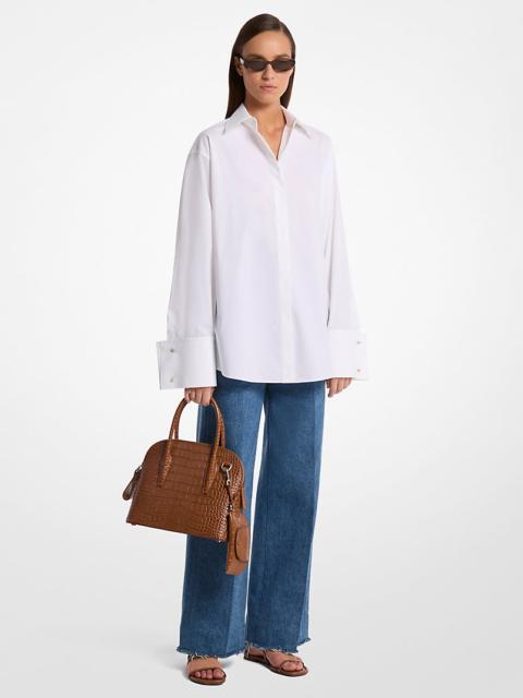 MICHAEL KORS COLLECTION Tyler Oversized Washed Cotton Poplin Shirt