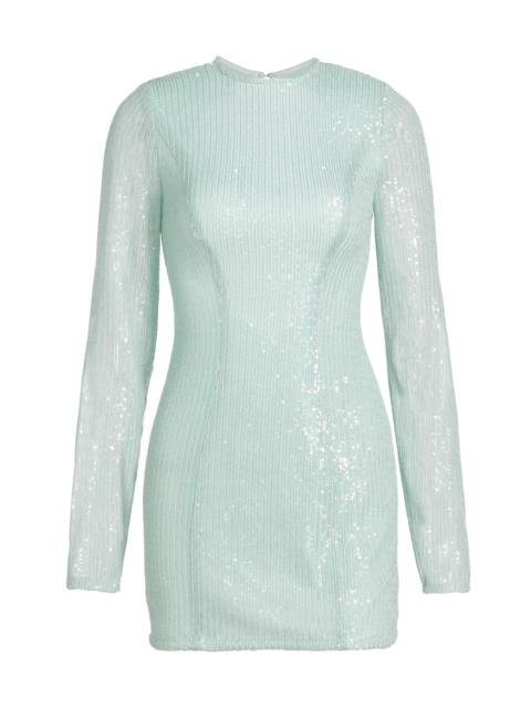 ROTATE Women's Sequined Open-Back Minidress - Wan Blue