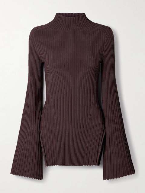 ADAM LIPPES Gaia Ribbed-knit Top