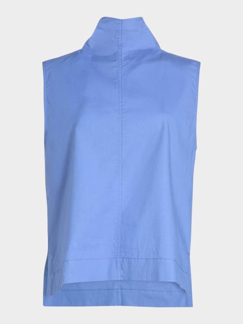 BRANDON MAXWELL The Finn Cotton Sleeveless Top