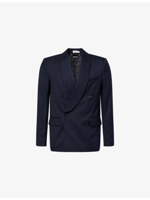 SIMKHAI Coleman Shawl-Lapels Stretch-Woven Blazer