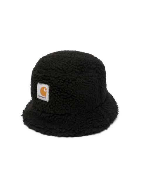 Carhartt logo-patch fleece bucket hat