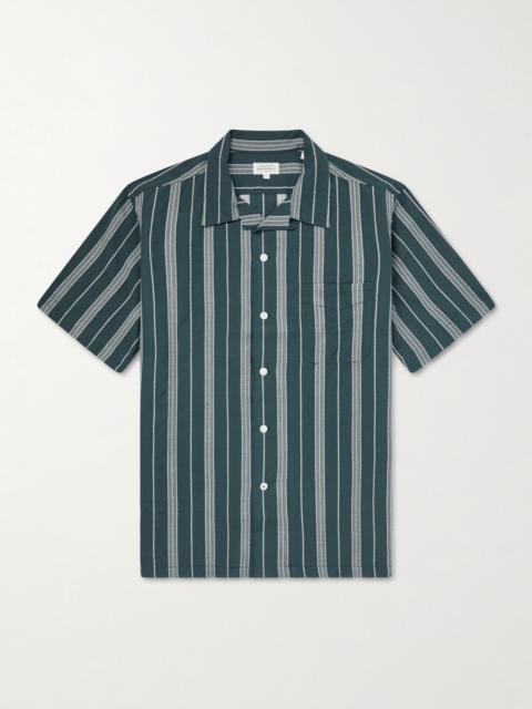 Hartford New Palmito MC Camp-Collar Striped Cotton Shirt