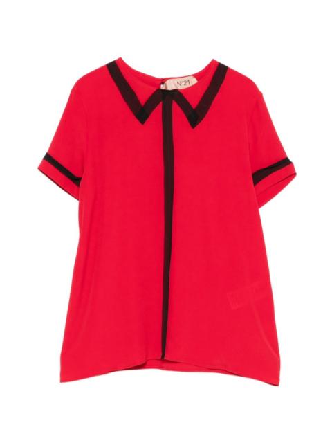 N°21 striped collar shirt