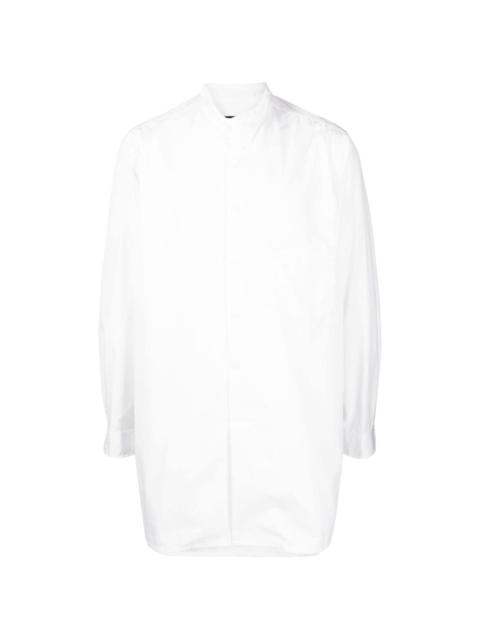 Yohji Yamamoto collarless cotton shirt